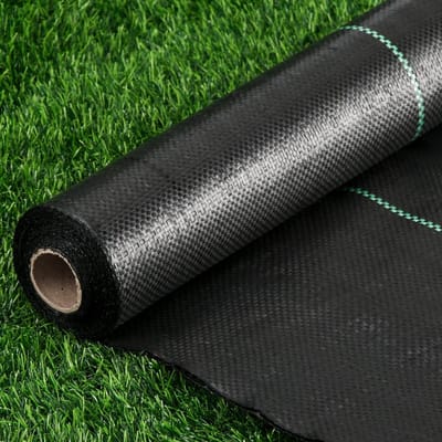 Anti-Worteldoek - Weed Barrier Buitenmat 100 cm x 1500 cm - Zware Kwaliteit Geweven Onkruiddoek - Duurzaam Tuinbed Bekleding - Onderlaag voor Tuin en Oprit - Commerciële Gebruik