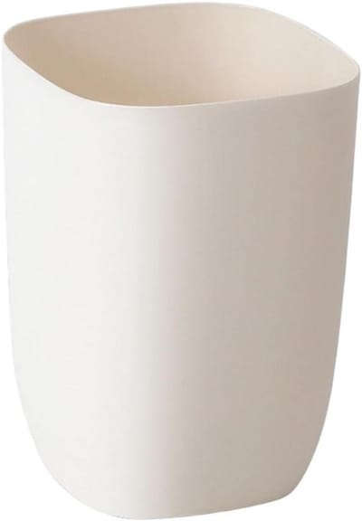 Badkamer Prullenbak - Afvalbak Waterdicht - Opruimen Thuis - Duurzaam Plastic - 10 Liter - Lichtbruin