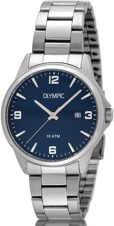 Olympic OL26HSS316 GLENN Horloge - Staal - Staal - Blauw