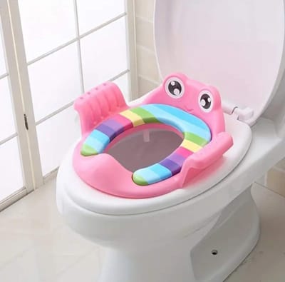 WC verkleiner-Roze-Kinder WC Bril- Licht ontwerp-hygienisch voor onderweg-met kussen-