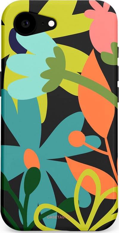 Casetastic Hoesje Geschikt voor Apple iPhone 16e Magsafe - Stijlvolle Beschermende Duo-layer Case - Botanisch Feest