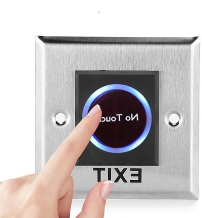 Contactloze Deurknop - Infrarood Sensor - Toegangscontrole - Achtergrondverlichting - 86x86mm - Roestvrij Staal
