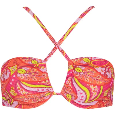 Bikini Lisca Top zwemkleding bandeau multipositie zonder beugel Kavala