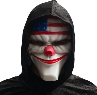 Partychimp Voordeelverpakking 6 stuks USA Masker Halloween Masker Voor Bij Halloween Kostuum Volwassenen Carnavalskleding Heren Carnavalskleding Dames Carnaval Accessoires Carnaval - Pvc - 6-Pack