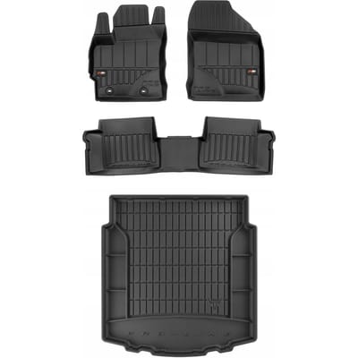 Frogum ProLine Toyota Auris II Hybrid Kombi 2012-2018 - Mattenset & Kofferbakmat - Lage vloer - Zonder organizer - TPE