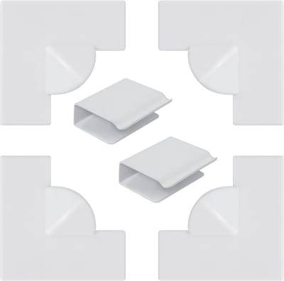 DUDSOEHO Magnetische raamschermaccessoires voor doe-het-zelf raamschermen - inclusief 4 hoekgrepen, 2 winddichte clips