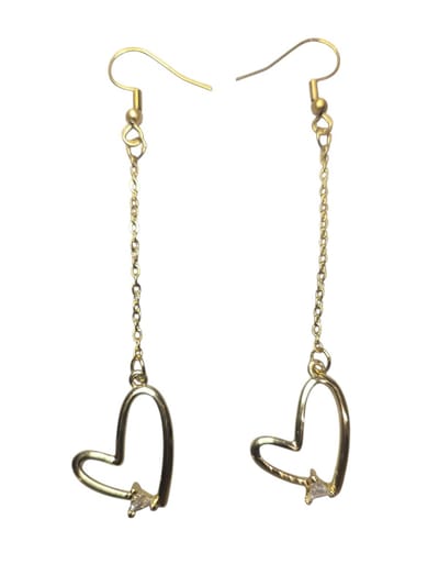 goudkleurige valentine hart oorbellen.