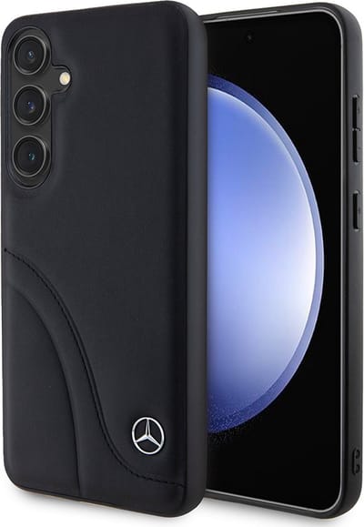 Mercedes-Benz Backcase hoesje geschikt voor Samsung Galaxy S24 - Effen Zwart - Leer