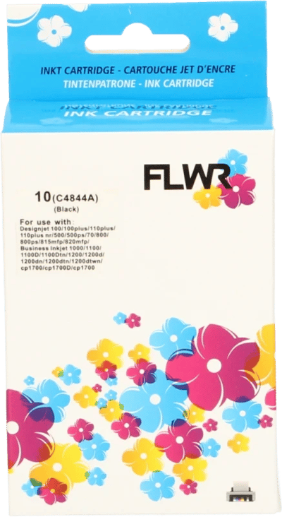 FLWR - Cartridges / HP 10 / zwart / Geschikt voor HP