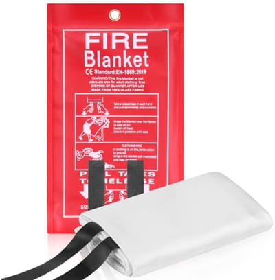 Brandblusdeken 1x1 m - Glasvezel brandwerende deken voor keuken en buitengebruik