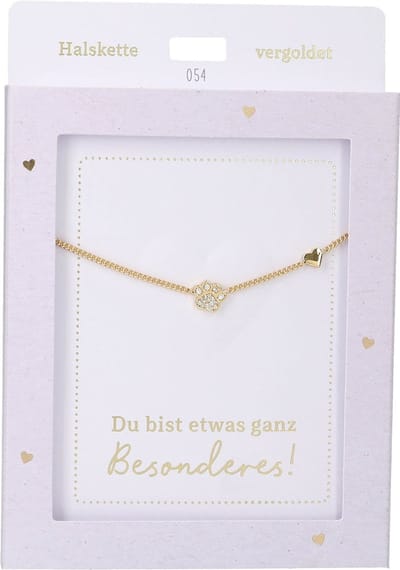 Depesche ketting goud hart hanger - verstelbaar roestvrij staal sieraad.