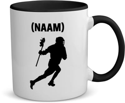 Akyol - lacrosse met eigen naam koffiemok - theemok - zwart - Sport - lacrosse - sport - 350 ML inhoud