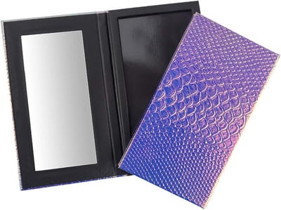 Lege Oogschaduw Make-up Palet met Spiegel, Magnetische Cosmetica Opbergdoos en DIY Organiser voor Make-up Accessoires en Vis Schub Ontwerp