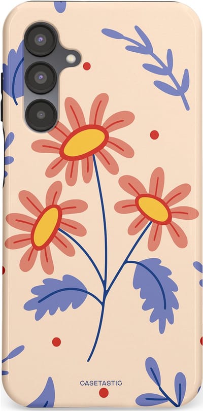 Casetastic hoesje geschikt voor Samsung Galaxy A16 - Dubbellaagse bescherming - Perzikbloem trio - Fashion Case - Lavendel Perzik Zand