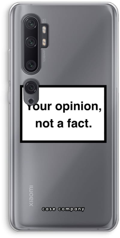Case Company® - Hoesje geschikt voor Xiaomi Mi Note 10 Pro hoesje - Your opinion - Soft Cover Telefoonhoesje - Bescherming aan alle Kanten en Schermrand