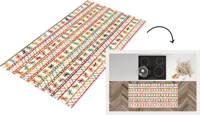 Keukenloper - Loper keuken - Regenboog - Zuid-Amerika - Patronen - 120x60 cm - Keukenloper vinyl