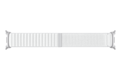 Originele Fabric Band voor de Samsung Galaxy Watch 9 (40/44mm) / Watch 8 (40/44mm) / Classic (46mm) - Maat M/L - Wit