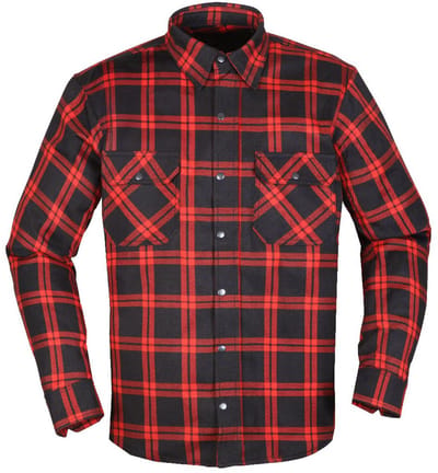 Modeka Colden Motoshirt Zwart Rood - Jas