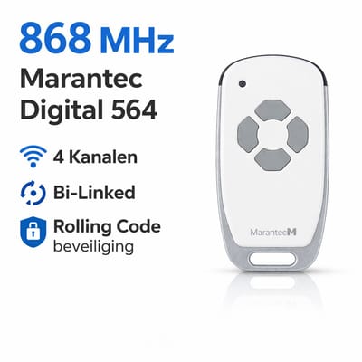 High-Line Marantec Handzender Digital 564 - 4-kanaals 868 Mhz voor Garagedeuren