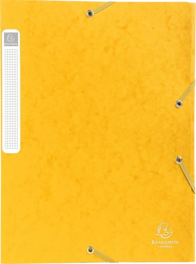 Exacompta 25x Cartobox Archiefdoos Rug 25mm - A4 (vlak geleverd) - Geel - 18506H