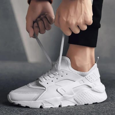 Heren Buiten Casual Sport Zomer Sneakers Ademend Mode Hardloopschoenen Demping Zwart Basketbal Schoenen Joggen Basketbalschoen 38 black