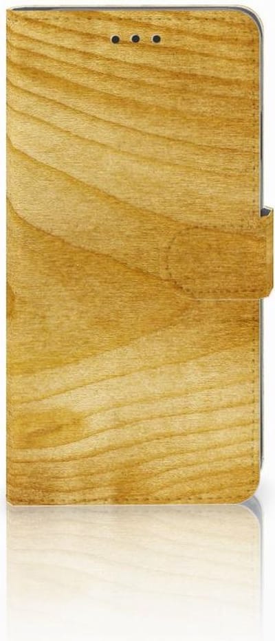 Apple iPhone Xs Max Book Style Case Licht Hout