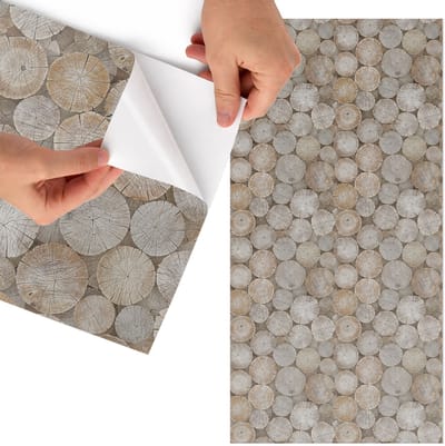 Tulup Meubelfolie - Houtstructuur Decoratiefolie Zelfklevend - 75x150 cm - Beige Meubelfolie - Wrapfolie Keuken - Rustiek Meubelfolie - Decoratiefolie - Tafeldecoratie - Texturen