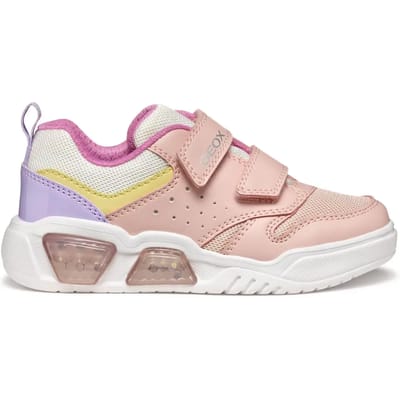 GEOX ILLUMINUS TIENERS Sneakers - ROZE/MULTICOLOR - Maat 35