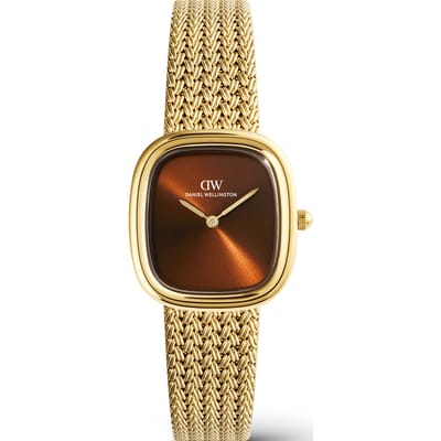 Daniel Wellington DW Watch Margot Braided Mesh Amber Gold 24mm