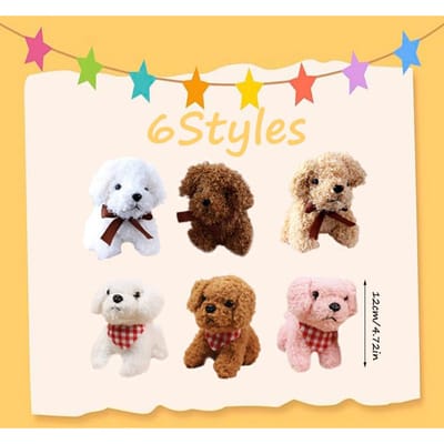 12/2s Chiens Teddy Vrac Mini Peluches Chiens Pour Adopter Un Chiot Fête Cadeaux d'Anniversaire Enfants Animaux en Peluche Cadeaux Prix de Carnaval (12cm) 12pcs yellow