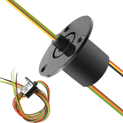 V Groove Ring 12.5mm voor Signaaloverdracht, 360° Draaikoppeling, 300 Rpm, 240VAC, 6 Draden