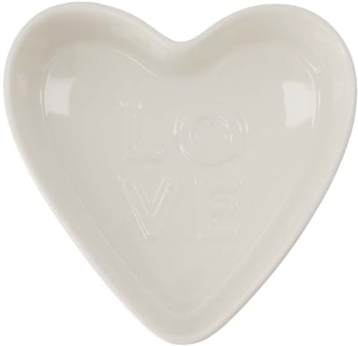 Zusss Ovenschaal Keramiek Hartvorm Love Klein Keramiek White