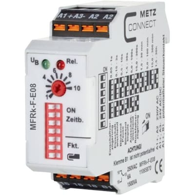 Metz Connect 11065870 MFRk-F-E08 Tijdrelais Multifunctioneel 230 V/AC 1 stuk(s) Tijdsduur: 0.05 s - 30 h 1x wisselcontact Piece