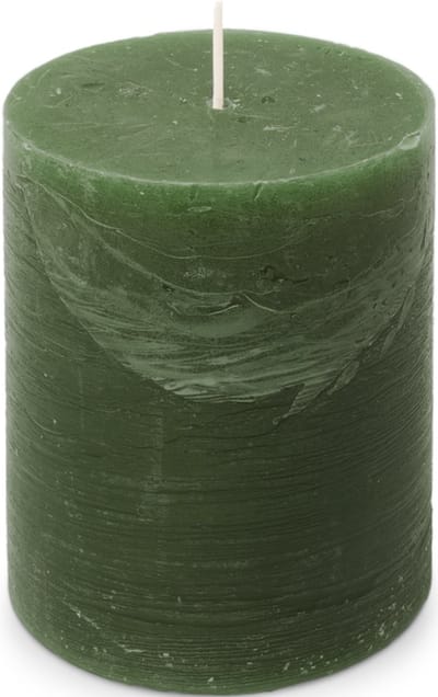 Kaars rustiek 100/130 mm donkergroen Spaas