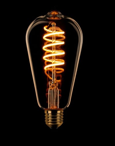 ETH ST64 Edison Filament spiraal LED 4w E27 240v 2200k dimbaar Goud glas
