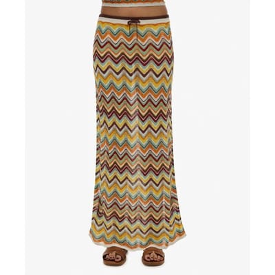 Superdry - Gebreide maxi-kokerrok met zigzagpatroon - Dames - Rokken