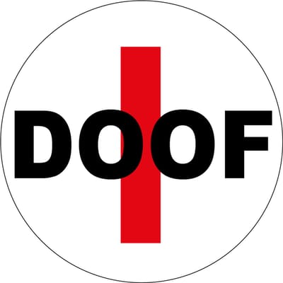 Doof bordje fiets, kunststof 100 mm