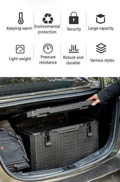 Geïsoleerde Doos - Koelbox Vershouder - Buitenactiviteiten - Duurzaam EPP Materiaal - 38L Capaciteit