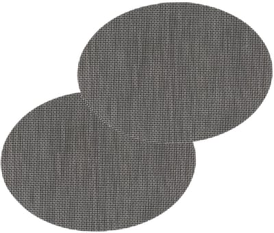 Secret De Gourmet Placemat Maoli - Set van 4x stuks - ovaal - zwart - 48 x 35 cm - kunststof - onderlegger - Tafel onderleggers