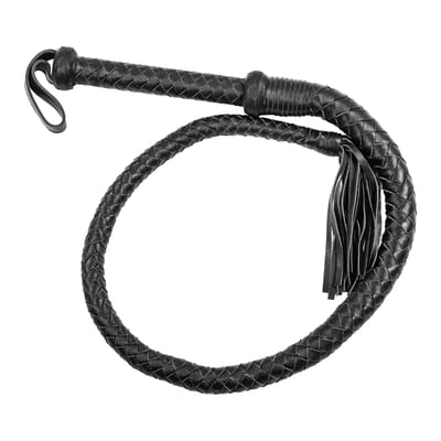 Rimba - Lange Bullwhip - 200 cm - Zwart