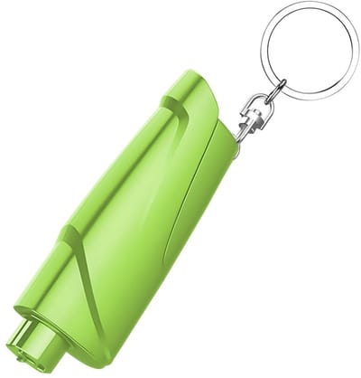 Store_7 - Nood sleutelhanger - Gordelsnijder en raambreker - Veiligheid bij auto-ongelukken - Groen - Auto ontsnappen tool - Geschikt voor elke bes...