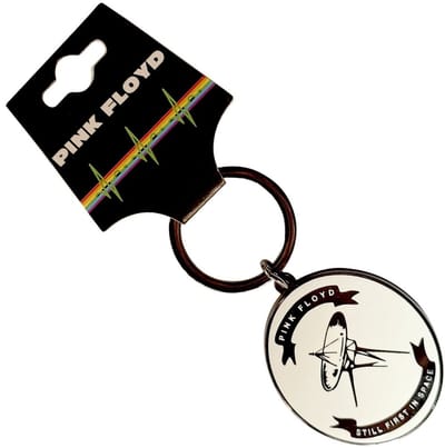 Pink Floyd - First In Space Oval Sleutelhanger - Gebroken wit