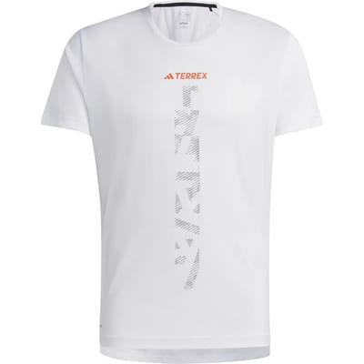 T-shirt Korte Mouw adidas T-shirt de course Trail Running AEROREADY blanc