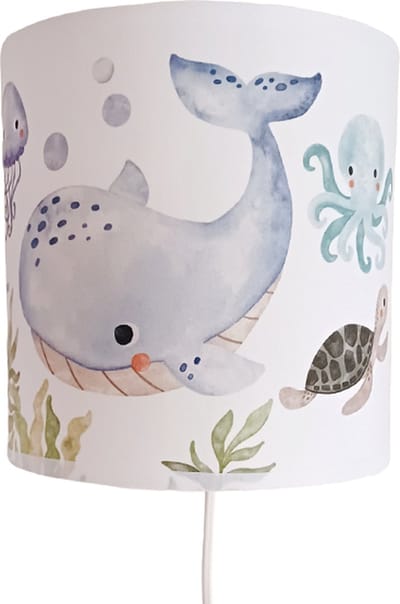 Wandlamp zeedieren wit-wandlamp-under the sea-sfeerverlichting-pendel-lampen-kinderkamerdecoratie-woonaccessoires