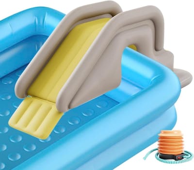 Opblaasbare Glijbaan - Water Speelplaats - Buiten Spelen - Kantel Beveiliging - 200 x 85 cm - Geel