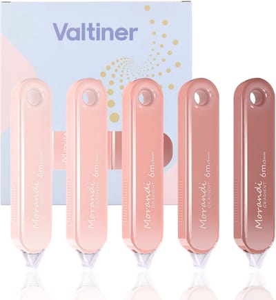 5 Stuks Witte Correctietapes Set - Sneldrogend en Gemakkelijk te Gebruiken