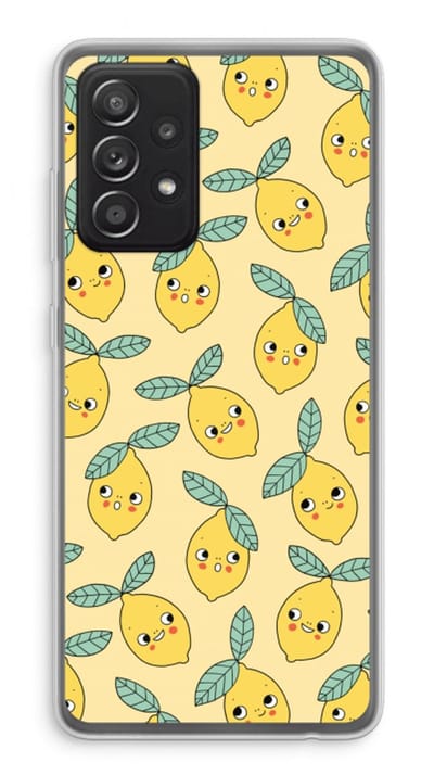 Hoesje geschikt voor Samsung Galaxy A52s 5G hoesje - Citroenen - Soft Cover Telefoonhoesje - Bescherming aan alle Kanten en Schermrand