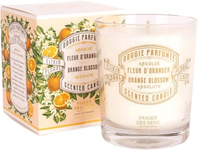 Langdurige oranjebloesem geurkaars - 100% natuurlijke katoenen lont - decoratief voor thuis - perfect als cadeau