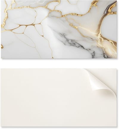 Zelfklevend PVC-eetkamerpaneel met afbeelding, 100x50 cm, elegant marmerpatroon