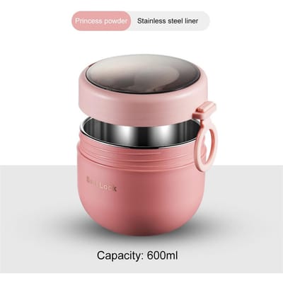 600ml Ontbijtbekers Granen Noten Yoghurt Salade Soepbeker Container Met Vork Thermisch Magnetron Voedselopslag Bento Box Lunchbox
